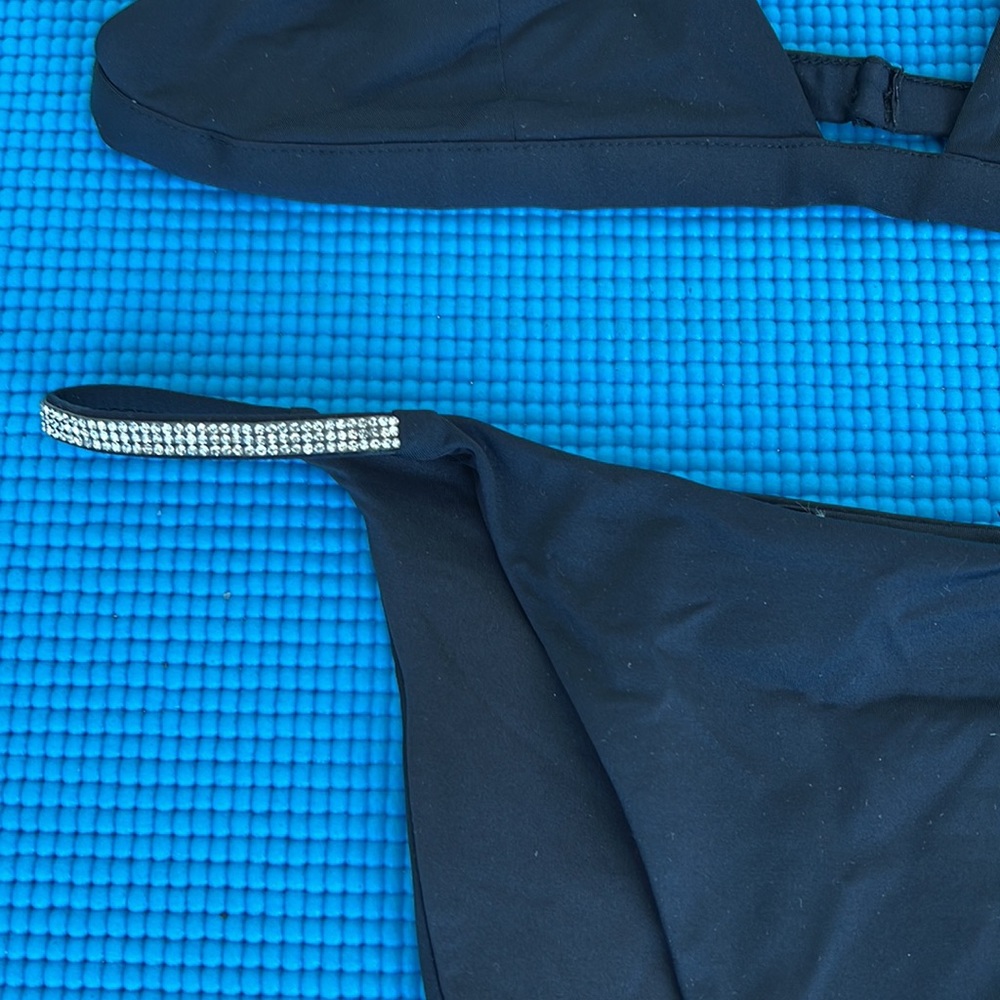 Rhinestone Black String Bikini - image 3